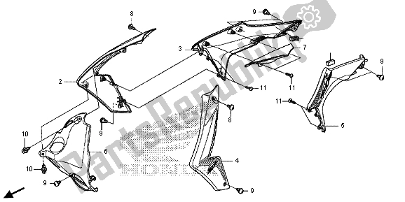 Tutte le parti per il Sudario Del Radiatore del Honda CRF 250L 2015