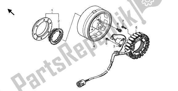 All parts for the Generator of the Honda TRX 500 FA Fourtrax Foreman 2003