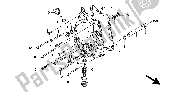 Toutes les pièces pour le Couvercle De Carter Droit du Honda PES 150R 2009