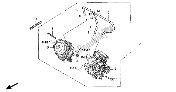 Todas las partes para Carburador (conjunto) de Honda NT 650V 2001