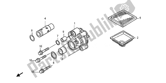 All parts for the Oil Pump of the Honda TRX 420 FE Fourtrax Rancher 4X4 ES 2011