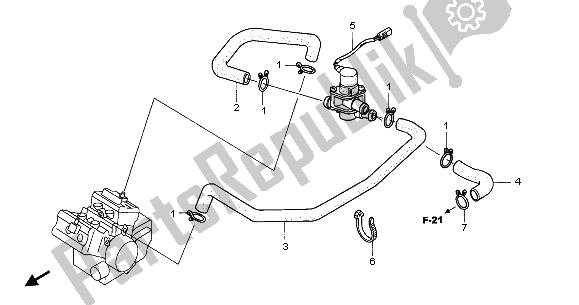 Todas las partes para Válvula De Control De Inyección De Aire de Honda VFR 800 2003