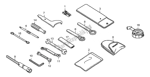 All parts for the Tools of the Honda CBF 1000 TA 2010