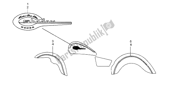 Wszystkie części do Znak Honda VT 750C2 1998