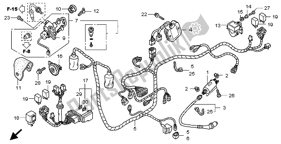 Tutte le parti per il Cablaggio del Honda SH 125 2006