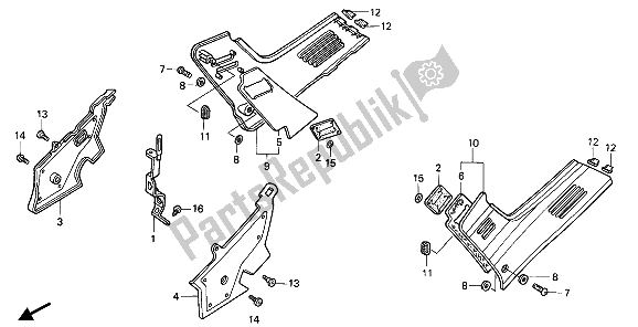 Alle onderdelen voor de Zijdeksel van de Honda CBR 1000F 1989