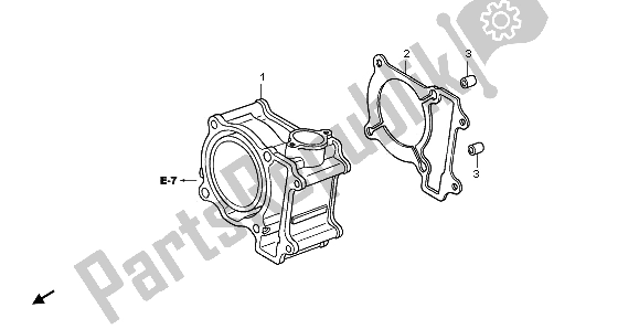 All parts for the Cylinder of the Honda PES 150R 2008