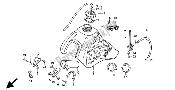 Todas las partes para Depósito De Combustible de Honda XR 600R 1994