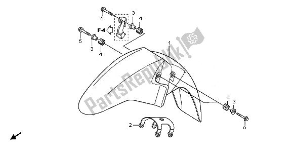 All parts for the Front Fender of the Honda CBF 125M 2011