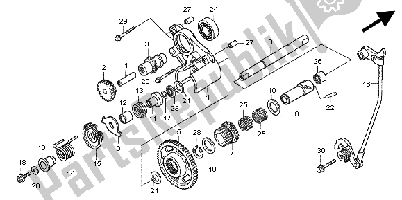All parts for the Reverse Gear of the Honda GL 1800 2012