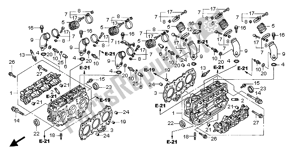 Tutte le parti per il Testata del Honda GL 1500C 2002