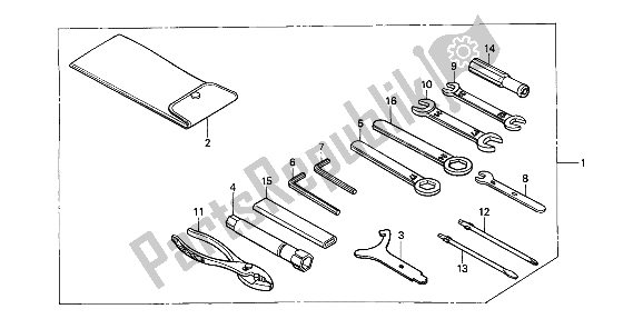 Todas las partes para Herramientas de Honda VT 600 1992