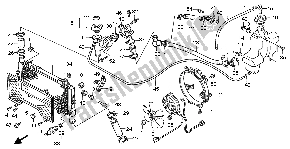 Toutes les pièces pour le Radiateur du Honda CBR 1000F 1997