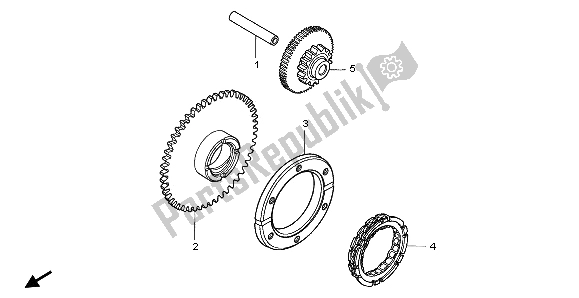 Todas las partes para Embrague De Arranque de Honda CB 500 1996