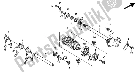 Wszystkie części do B? Ben Zmiany Biegów Honda CBR 600F 2011