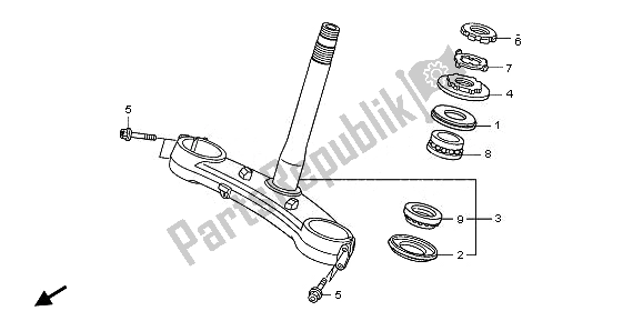 All parts for the Steering Stem of the Honda CBR 600 RR 2008