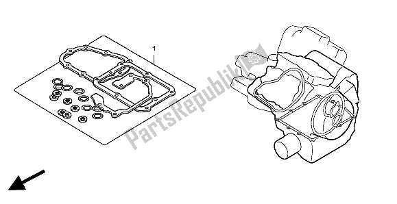 All parts for the Eop-2 Gasket Kit B of the Honda NT 650V 1998