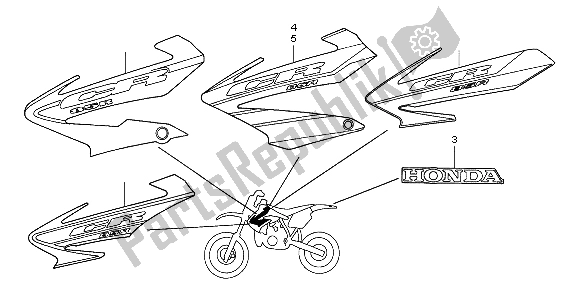 All parts for the Mark of the Honda CR 85R SW 2004