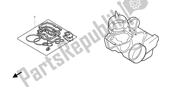 All parts for the Eop-1 Gasket Kit of the Honda CR 125R 2007