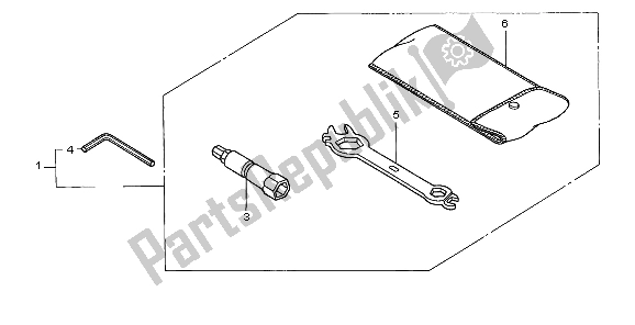 All parts for the Tools of the Honda XR 400R 1999