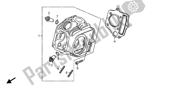 Tutte le parti per il Testata del Honda CRF 70F 2010