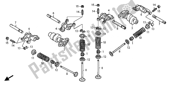 Todas las partes para árbol De Levas Y Válvula de Honda XL 700V Transalp 2011