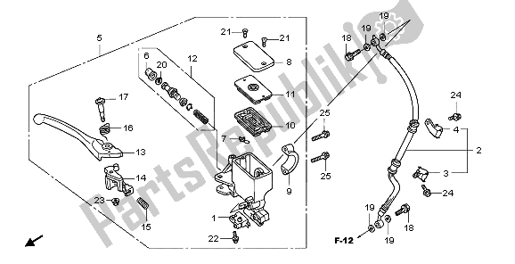 All parts for the Fr. Brake Master Cylinder of the Honda PES 125R 2009