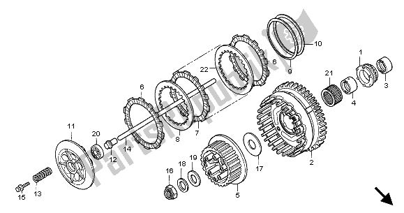 Tutte le parti per il Frizione del Honda CBR 1000 RR 2005