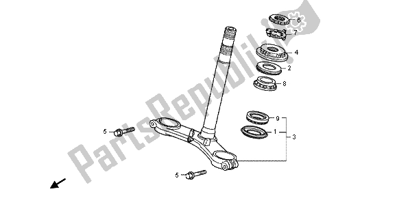 All parts for the Steering Stem of the Honda CBR 600 FA 2012