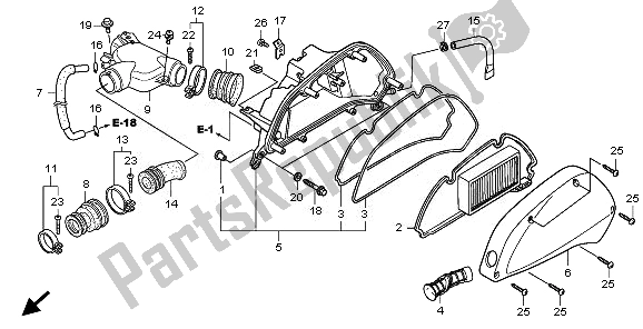 Tutte le parti per il Filtro Dell'aria del Honda SH 150S 2011