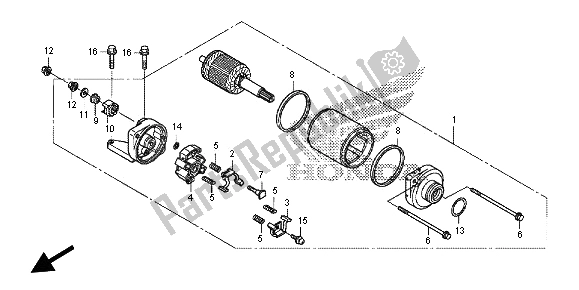 Tutte le parti per il Motore Di Avviamento del Honda NC 700 SA 2012