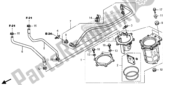 All parts for the Fuel Pump of the Honda VT 750 CS 2013