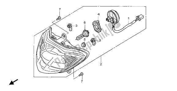 Wszystkie części do Reflektor Honda SH 150 2007