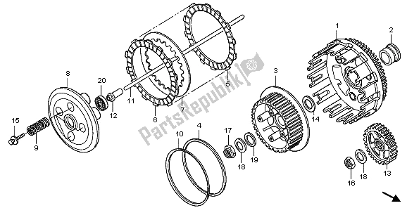 Tutte le parti per il Frizione del Honda XR 650R 2006