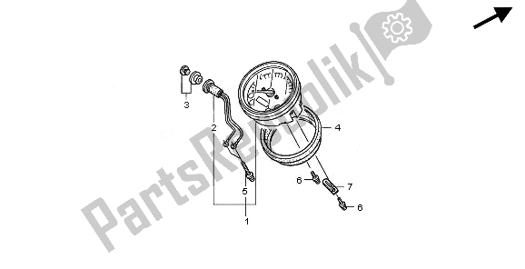 All parts for the Meter (kmh) of the Honda VT 750 CS 2010