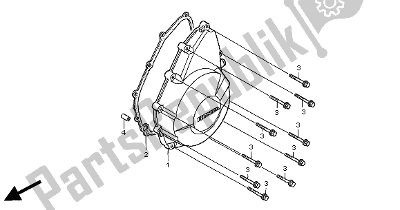 Tutte le parti per il Coperchio Carter Sinistro del Honda CB 1100 SF 2000