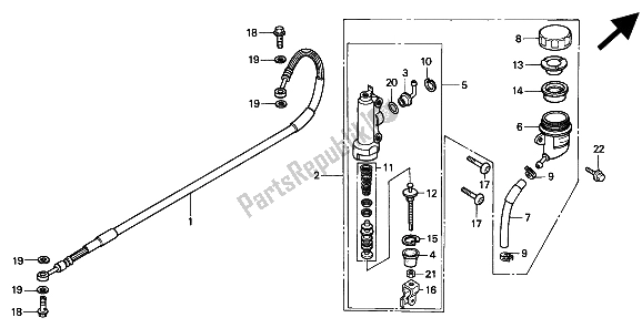 Toutes les pièces pour le Maître-cylindre De Frein Arrière du Honda CR 125R 1994