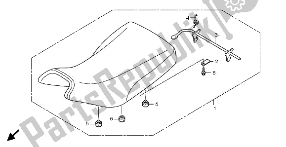 All parts for the Seat of the Honda TRX 500 FA Fourtrax Foreman Rubicon 2008