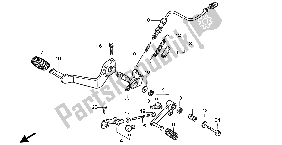 All parts for the Pedal of the Honda CB 750F2 1997