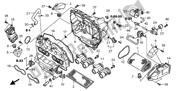 Toutes les pièces pour le Purificateur D'air du Honda CBF 600 SA 2010