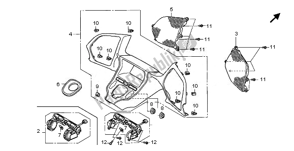 All parts for the Meter Panel of the Honda GL 1800 2008