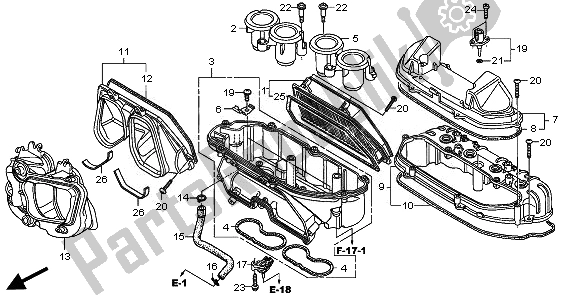 All parts for the Air Cleaner of the Honda CBR 600 RA 2011