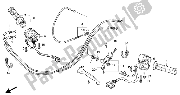 Wszystkie części do D? Wignia Klamki I Prze?? Cznik I Kabel Honda CBR 600 RR 2005