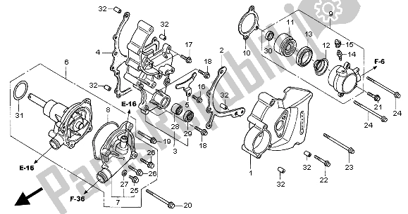 Wszystkie części do Pompa Wodna Honda VFR 800A 2004