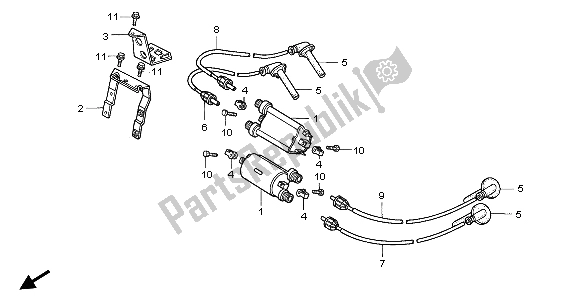 Todas las partes para Bobina De Encendido de Honda ST 1100A 1998