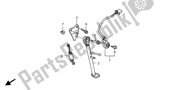 All parts for the Stand of the Honda VTR 1000 SP 2003