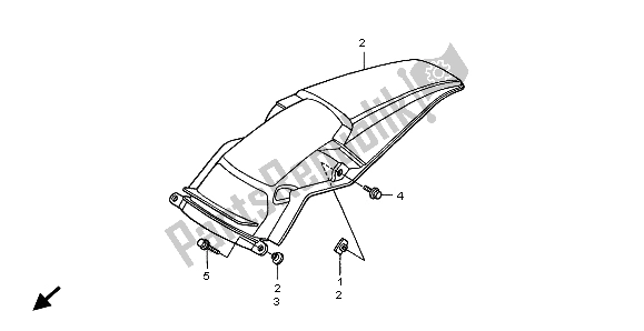 Tutte le parti per il Parafango Posteriore del Honda CR 125R 1999