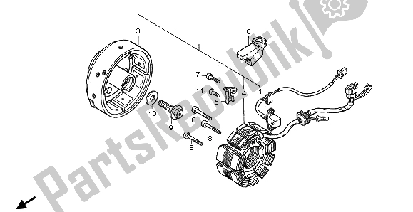 Wszystkie części do Generator Honda CB 250 1996