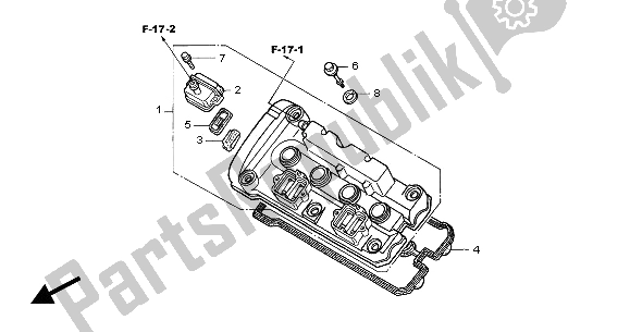 Tutte le parti per il Coperchio Della Testata del Honda CB 600F Hornet 2005