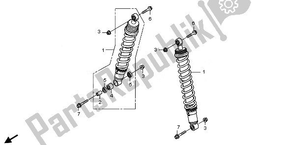 Toutes les pièces pour le Coussin Avant du Honda TRX 700 XX 2011